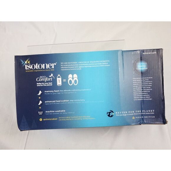 Isotoner Men's Buffalo Plaid Slippers New 11-12 Holiday New With Box - Picture 7 of 8